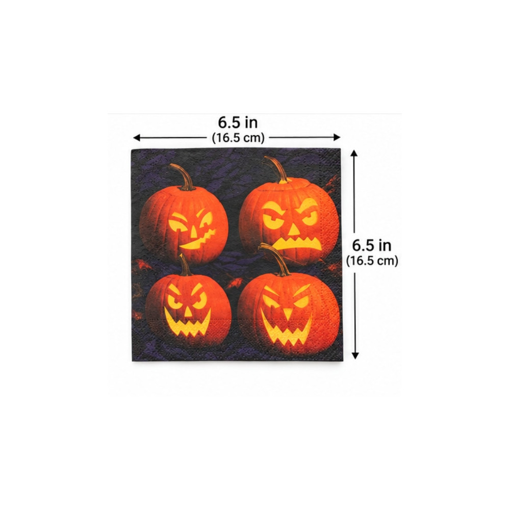 Halloween Ghoulish Grins Large Napkins 6.5 in (Folded)