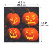 Halloween Ghoulish Grins Large Napkins 6.5 in (Folded)