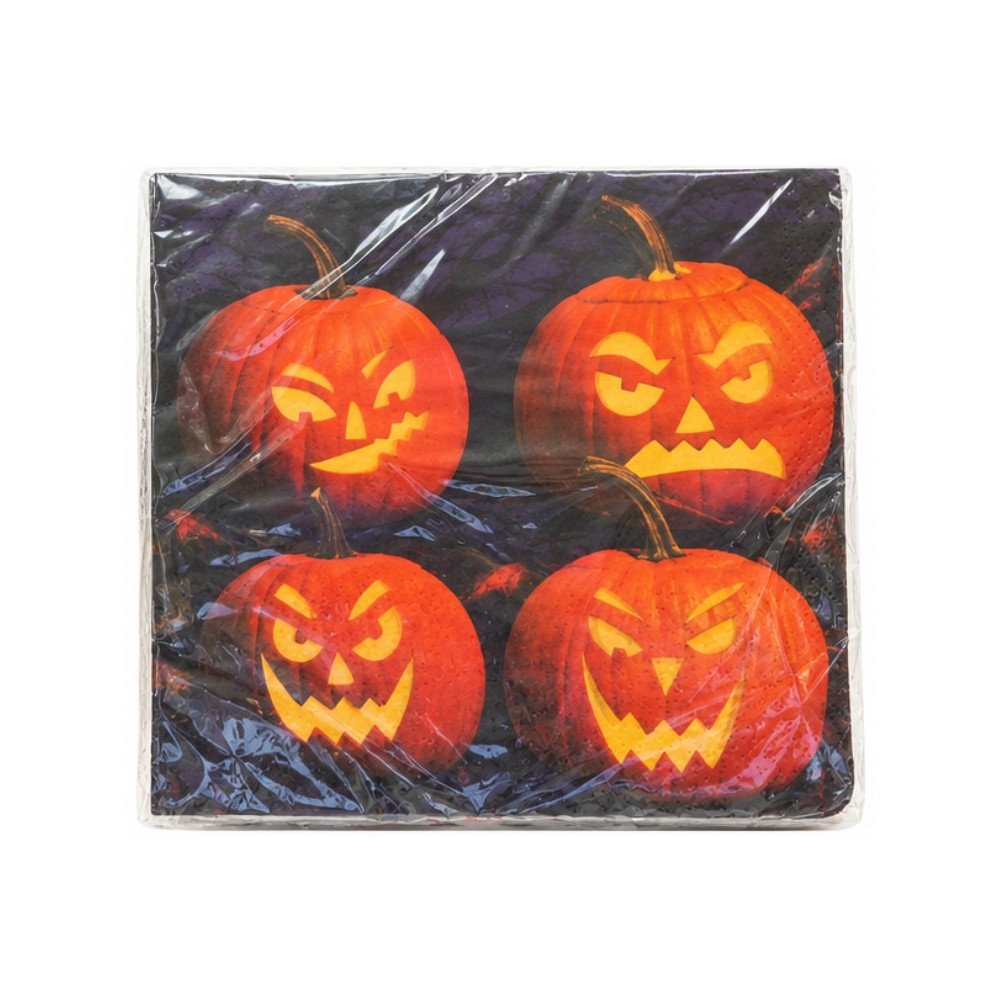 Halloween Ghoulish Grins Large Napkins 6.5 in (Folded)