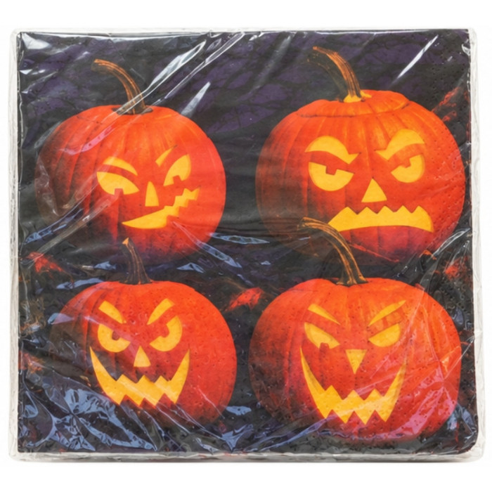 Halloween Ghoulish Grins Large Napkins 6.5 in (Folded)