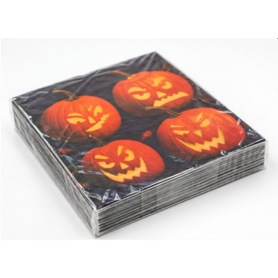 Halloween Ghoulish Grins Large Napkins 6.5 in (Folded)