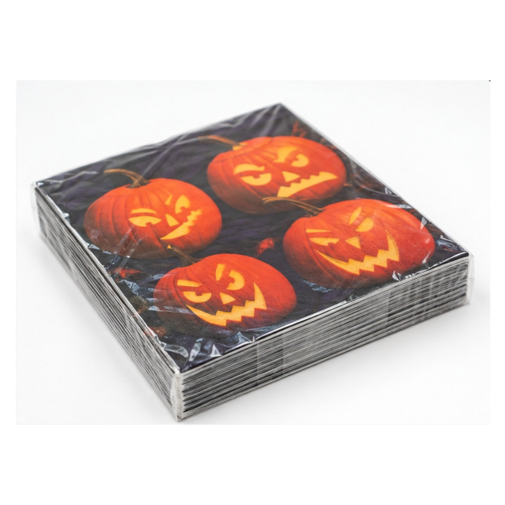 Halloween Ghoulish Grins Large Napkins 6.5 in (Folded)