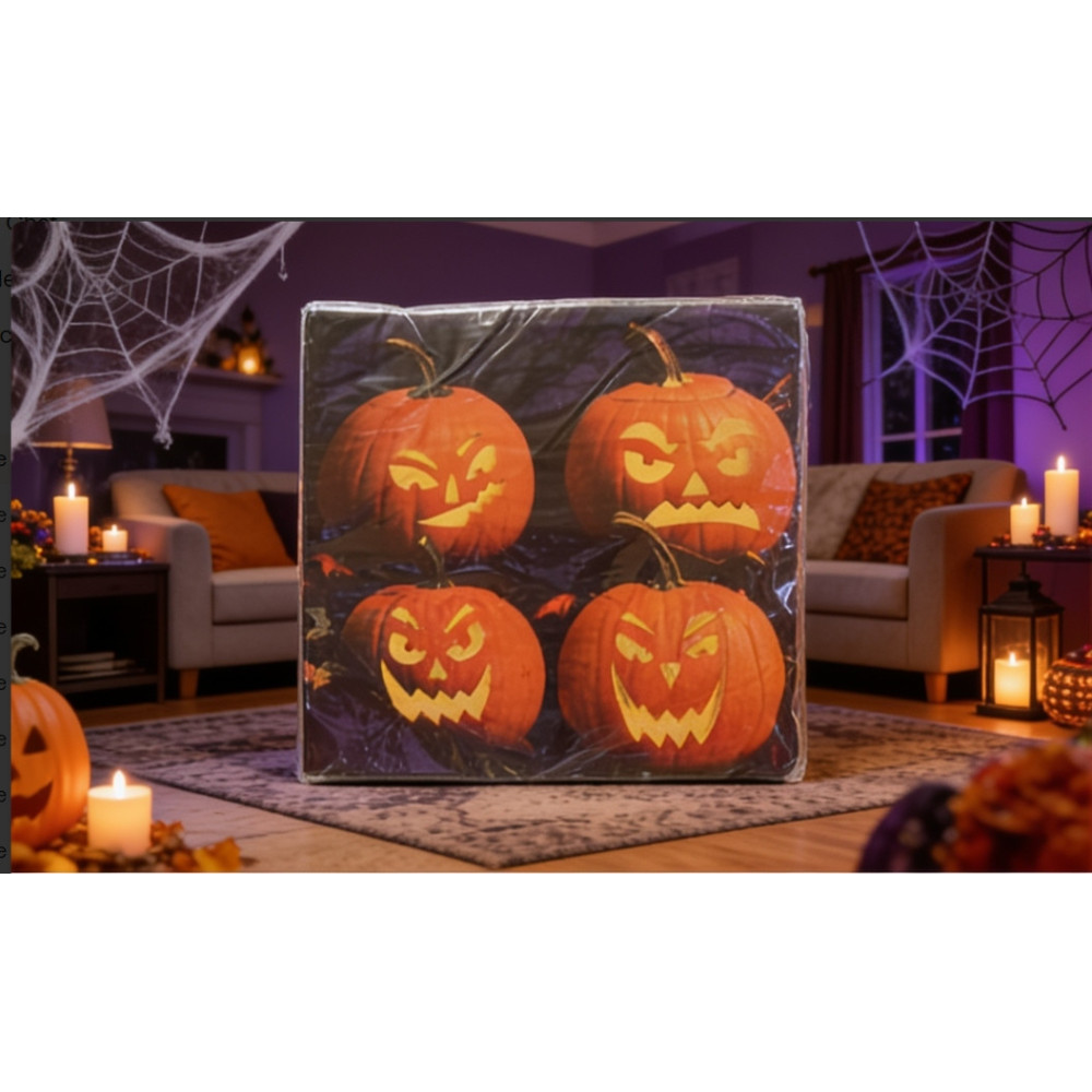 Halloween Ghoulish Grins Large Napkins 6.5 in (Folded)