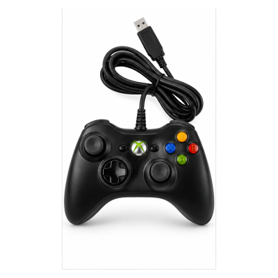 Xbox 360 Wired Controller – Black – Used(test Only)
