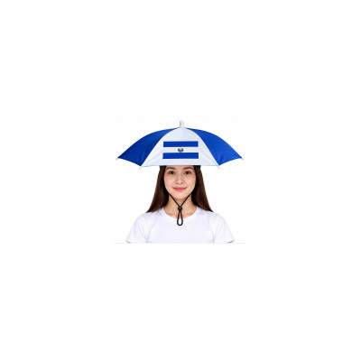 El Salvador Flag Umbrella Hat 22 Inch