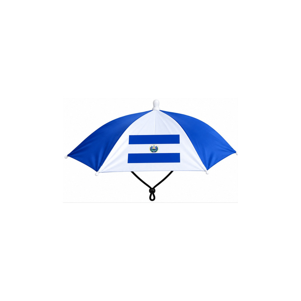 El Salvador Flag Umbrella Hat 22 Inch