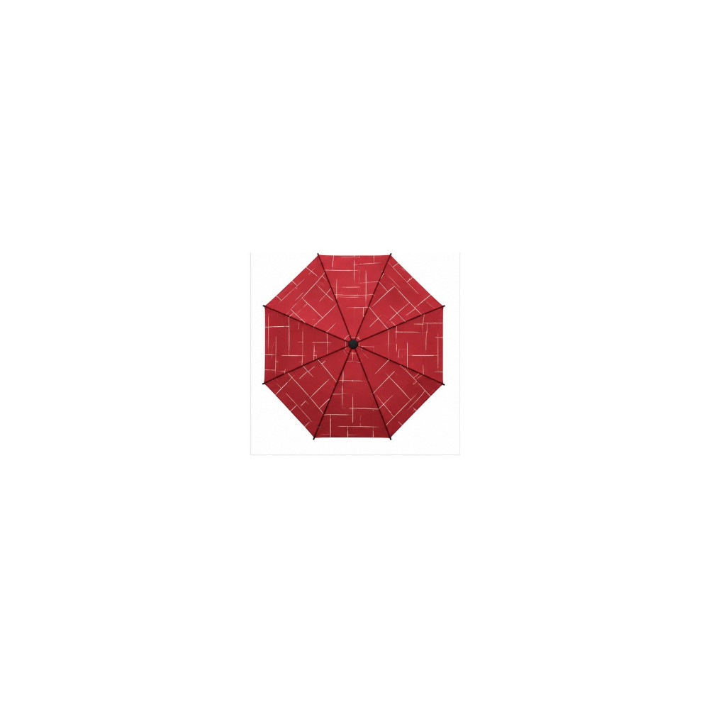 Red Geometric Print Folding Umbrella
