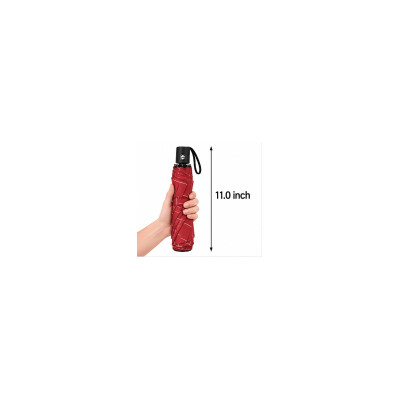 Red Geometric Print Folding Umbrella