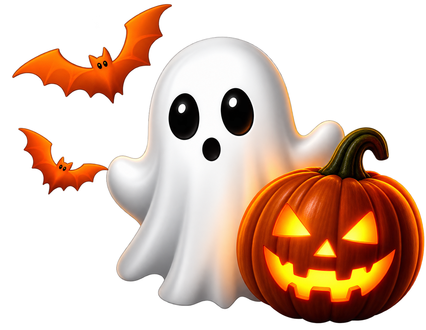 Ghost and pumpkin